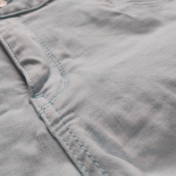 Light Blue Bootlegger Shorts - Picture 2 of 3